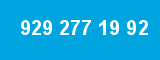 929 277 19 92 929 277 19 92